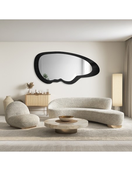 Dekorativer Spiegel auf ornamentiertem Glas Master Point - LUXORA VITRALIS