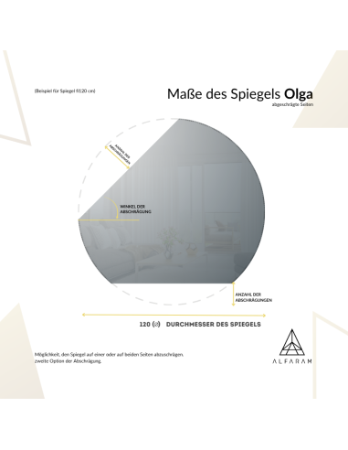 Runder Spiegel für das Dachgeschoss mit...