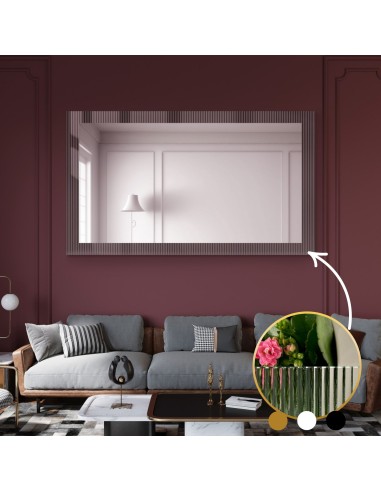 Dekorativer rechteckiger Spiegel aus ornamentiertem Glas Visiosun Classic - LUXORA CLARITY