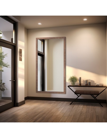 Spiegel mit braunem Holzrahmen – 4505001