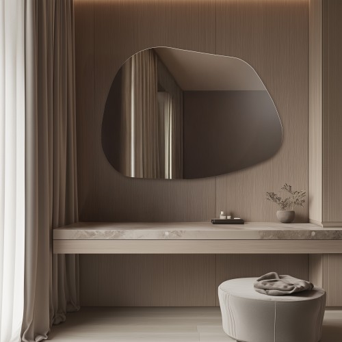 Dekorativer Spiegel mit organischer Form - BAZALT 2