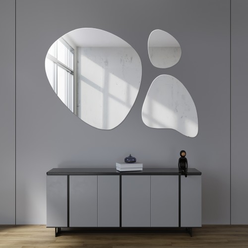 Set von drei Spiegeln in unregelmäßiger Form - FLORA 2
