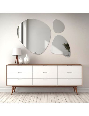 Set von drei Spiegeln in unregelmäßiger Form - FLORA