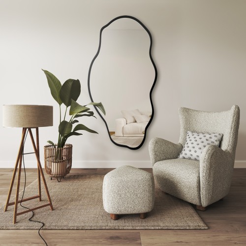 Spiegel mit organischer Form im Rahmen - LOLIT IM RAHMEN