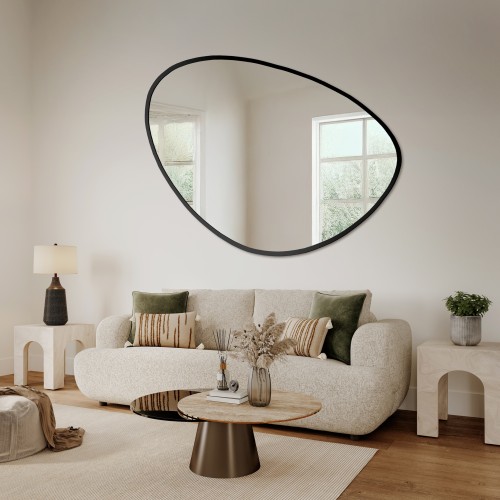 Spiegel in unregelmäßiger Form mit Rahmen - OBSYDIAN IM...