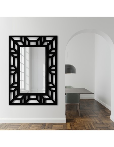 Spiegel mit durchbrochenem MDF-Dekorahmen - ROZEL- Rahmenfarbe nach Wahl