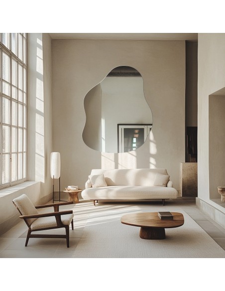 Dekorativer Spiegel in organischer Form - STONE