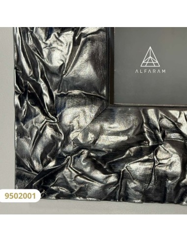 Spiegel in breitem silbernem Holzrahmen – 9502001