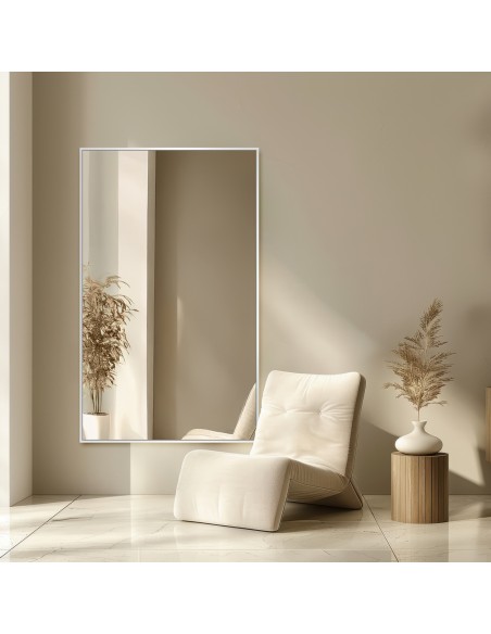 Rechteckige Spiegel in minimalistischen goldenen rahmen -1201 – Rahmenfarbe zu Auswahl