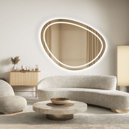 Badezimmerspiegel mit unregelmäßiger Form - OBSYDIAN LED II