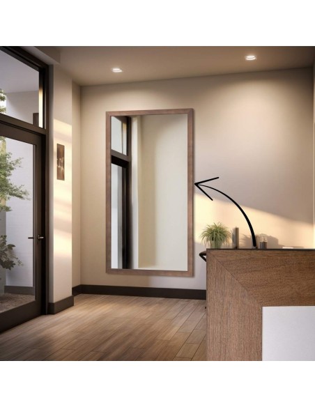 Spiegel mit braunem Holzrahmen – 4505001