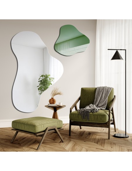 Unregelmäßiger grüner Spiegel - LEAFY GREEN