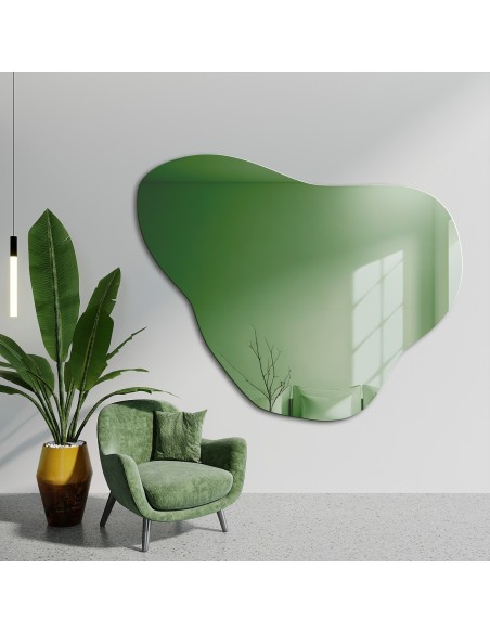 Unregelmäßiger grüner Spiegel - EMERALD GREEN