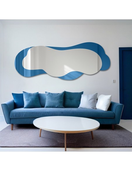 Unregelmäßiger blauer Spiegel - SKYLINE BLUE