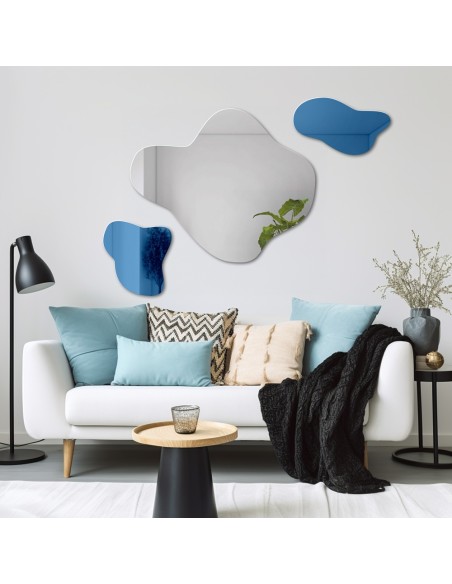 Unregelmäßiger blauer Spiegel - AQUA BLUE