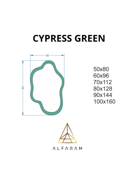 Unregelmäßiger grüner Spiegel - CYPRESS GREEN