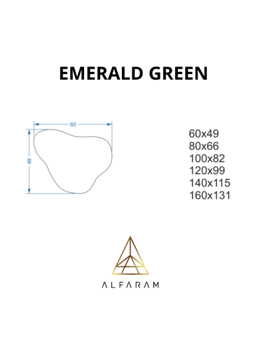 Unregelmäßiger grüner Spiegel - EMERALD GREEN
