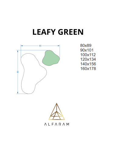 Unregelmäßiger grüner Spiegel - LEAFY GREEN