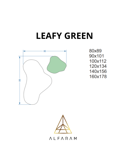 Unregelmäßiger grüner Spiegel - LEAFY GREEN