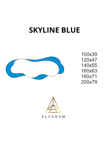 Unregelmäßiger blauer Spiegel - SKYLINE BLUE