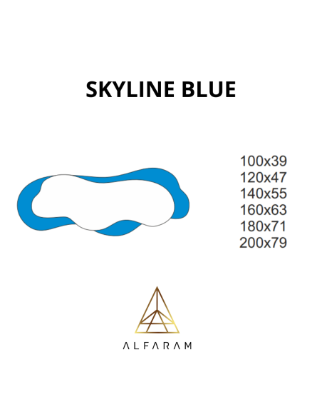 Unregelmäßiger blauer Spiegel - SKYLINE BLUE