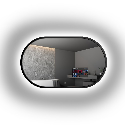 Intelligenter Badezimmerspiegel in schwarzem MDF-Rahmen... 2