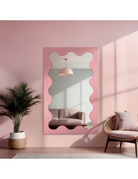 Unregelmäßiger Spiegel mit MDF-Rahmen - BLOBS PRISM