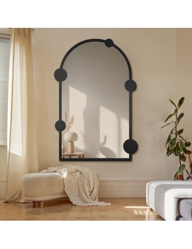 Bogenspiegel mit Ringen auf MDF-Rahmen - ARCULA...