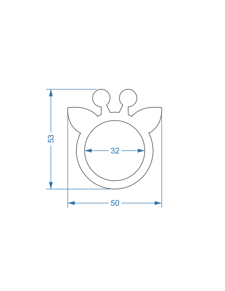 Dekorativer Wandspiegel für ein Kind in einem MDF-Rahmen - Giraffe