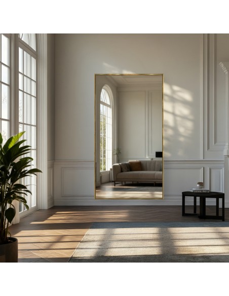 Moderner großer Wandspiegel mit Holzrahmen - 2101 - Rahmenfarbe nach Wahl