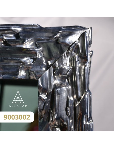 Luxuriöser Wandspiegel mit prächtigem Rahmen silberfarben - 9003002