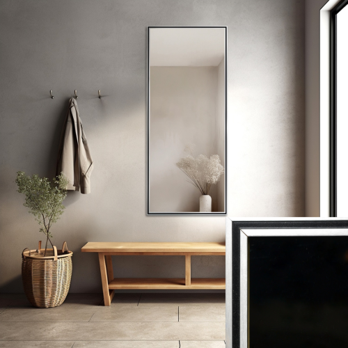 Spiegel mit feinem dekorativem Holzrahmen - 1501 -... 2