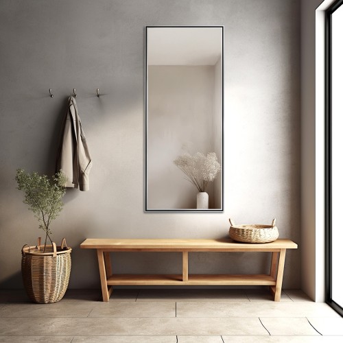 Spiegel mit feinem dekorativem Holzrahmen - 1501 -...