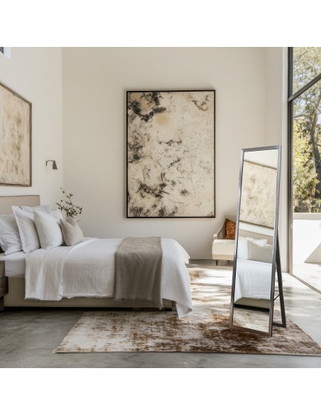 Standspiegel mit elegantem Holzrahmen für Garderobe - 2801 - Rahmenfarbe nach Wahl