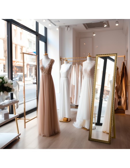 Standspiegel mit dekorativem Holzrahmen - 4001 - Rahmenfarbe nach Wahl