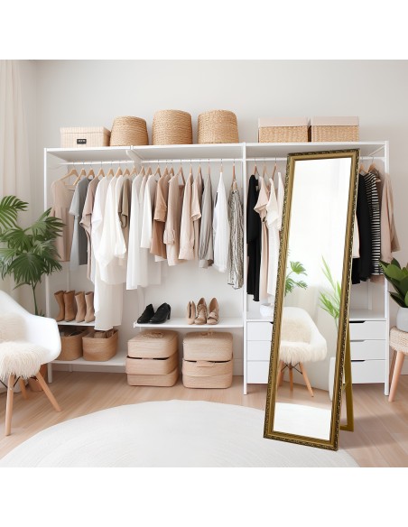 Standspiegel mit dekorativem Holzrahmen - 4001 - Rahmenfarbe nach Wahl