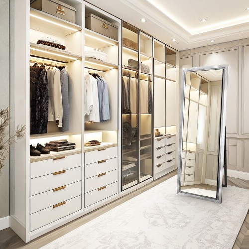 Standspiegel mit Holzrahmen für Garderobe - 5201 -... 2