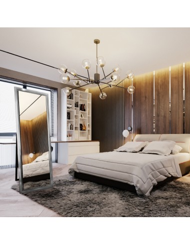 Standspiegel mit Holzrahmen für Garderobe -...