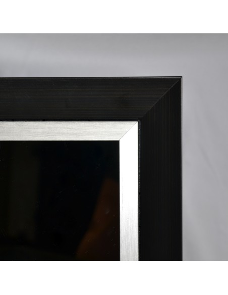 Spiegel mit elegantem Rahmen in Silber und Bronze - 5201002