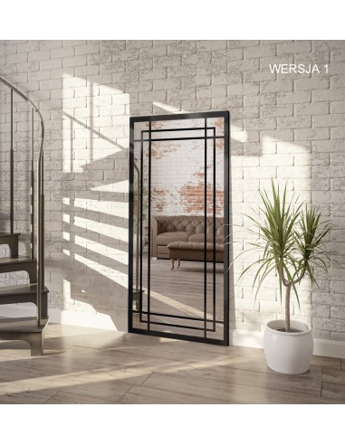 Spiegel in Loftoptik mit Sprossenleisten -...