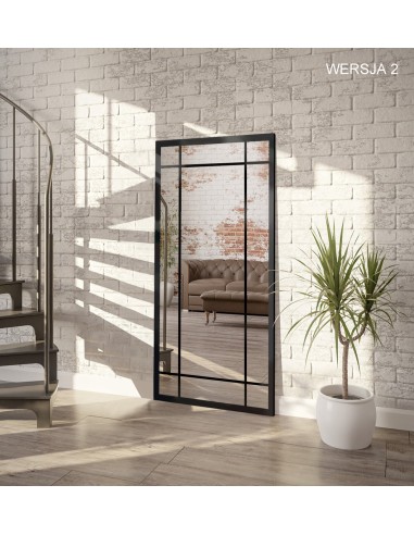 Spiegel in Loftoptik mit Sprossenleisten -...