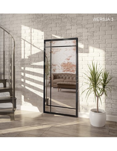 Spiegel in Loftoptik mit Sprossenleisten -...