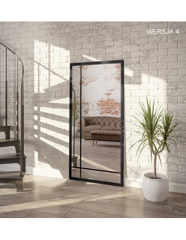 Spiegel in Loftoptik mit Sprossenleisten -...