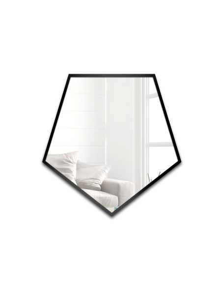 Spiegel in geometrischer Form im Rahmen – PENTA IM RAHMEN