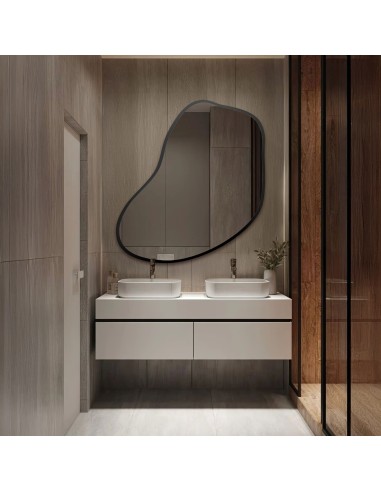 Spiegel mit organischer Form im Rahmen - KWARC...