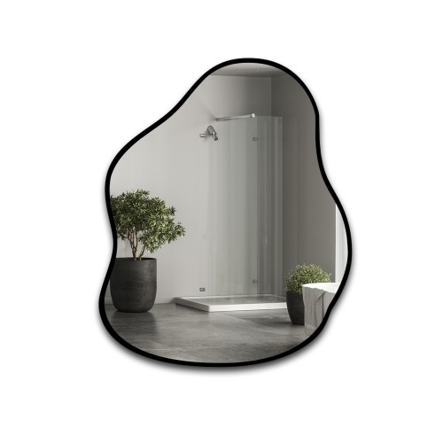 Spiegel in organischer Form mit Rahmen - STONE IM RAHMEN 2