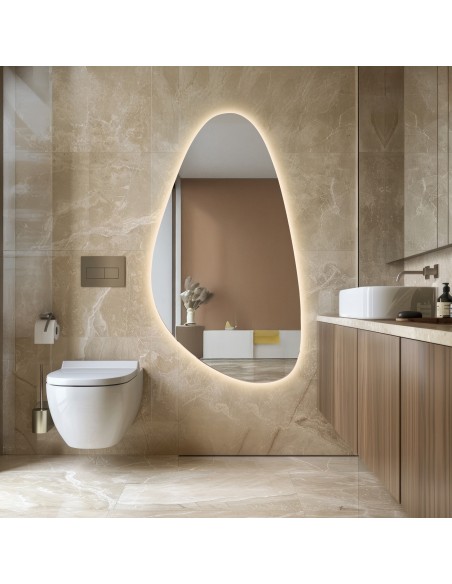 Spiegel in unregelmäßiger Form mit Beleuchtung - SYDERYT LED