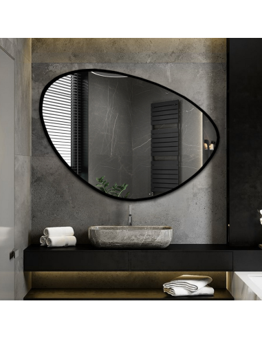 Spiegel in unregelmäßiger Form mit Rahmen -...