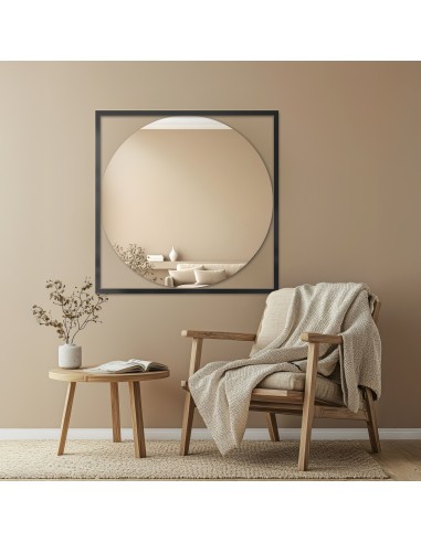 Rundspiegel mit goldfarbenem Rahmen - RENA -...