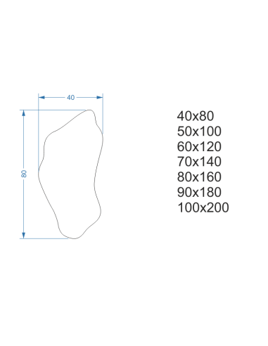 Unregelmäßig geformter Spiegel mit Beleuchtung...